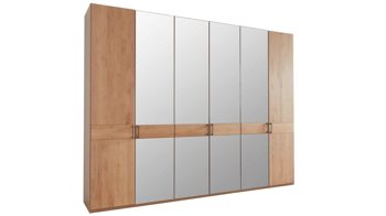 Kleiderschrank Wiemann | oeseder aus Holz in Holzfarben WIEMANN Modena Plus - Kleiderschrank teilmassive Erle & Spiegel - sechs Türen, Breite ca. 300 cm