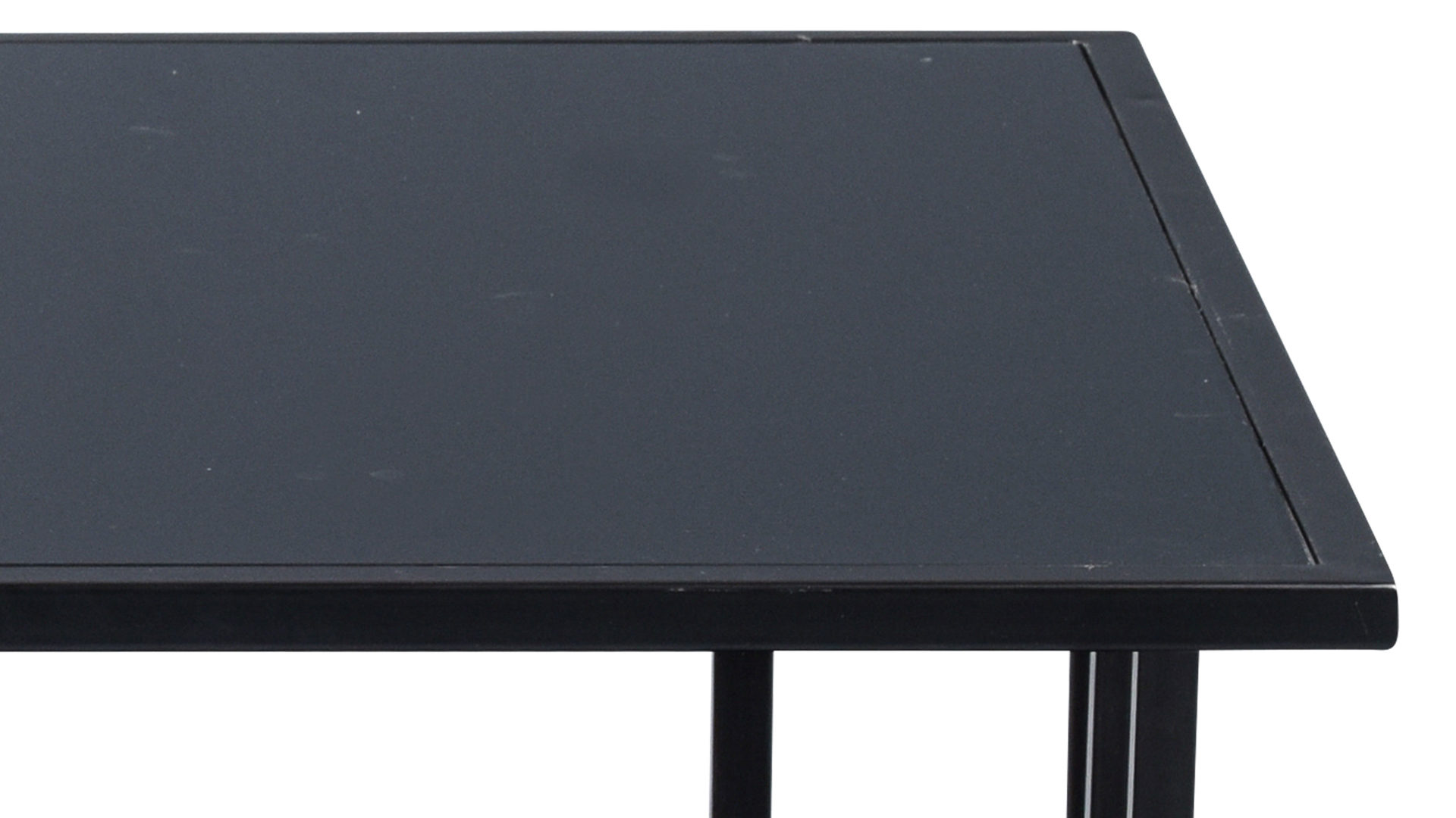 Couchtisch M2 kollektion aus Glas in Schwarz Couchtisch Paris 2 schwarzes Glas & schwarzes Metall - ca. 75 x 75 cm