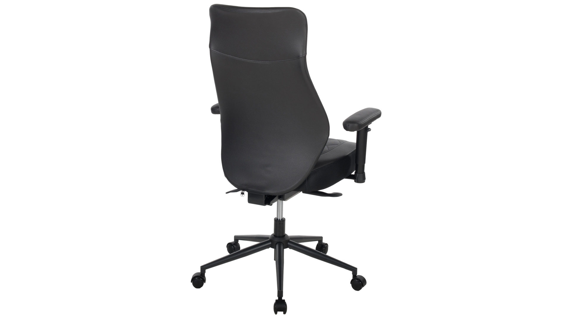 Bürostuhl Duo collection aus Stoff in Schwarz Chefsessel Falkenstein schwarzer Bezug & schwarzes Drehkreuz