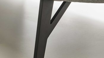 Dreisitzer Himolla aus Stoff in Grau himolla Polsterprogramm 1385-Promotion - Dreisitzer gletscherfarbener Bezug Q2 Fashion & anthrazitfarbene Metallfüße - Länge ca. 213 cm