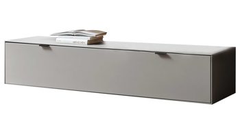 Lowboard Wöstmann markenmöbel aus Holz in Grau WÖSTMANN Wohnprogramm WM 2380 - Lowboard samtgrauer Mattlack - eine Schubladen, Breite ca. 182 cm
