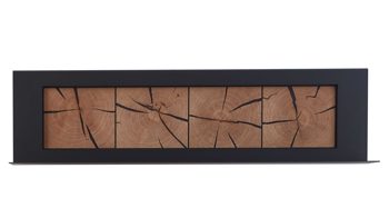 Wandregal Wöstmann markenmöbel aus Holz in Holzfarben WÖSTMANN Wohnprogramm WM 1910 - Wandregal Hirnholz & carbonfarbenes Metall - ca. 120 x 84 cm