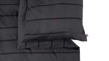 Bettwäsche-Set Ibena® aus Stoff in Anthrazit bugatti Bettwäsche-Set anthrazit-schwarz gestreifter Satin - zweiteilig, ca. 135 x 200 cm