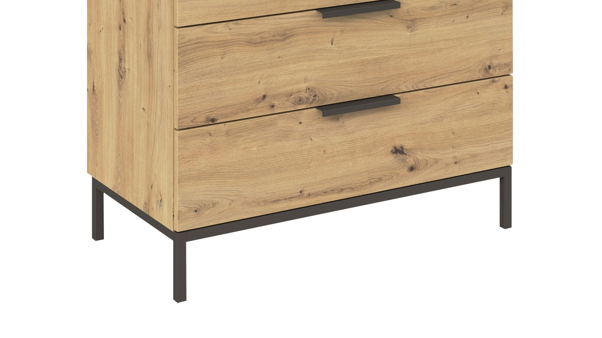 Schubladenkommode Rauch aus Holz in Holzfarben rauch ORANGE Kommodenprogramm Flipp Artisan Eiche - fünf Schubladen, ca. 80 x 100 cm