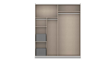 Kleiderschrank Rauch aus Holz in Holzfarben rauch BLUE Drehtürenschrank Reflect Spiegel & Eiche Artisan - Breite ca. 180 cm