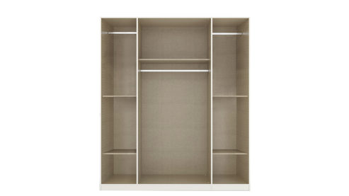 Kleiderschrank Rauch aus Holz in Weiß rauch BLUE Drehtürenschrank Ticao Alpinweiß - Breite ca. 181 cm