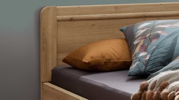 Komplettzimmer Wiemann | oeseder aus Holz in Holzfarben WIEMANN Schlafzimmerserie Mainau 2 - Schlafzimmerkombination Bianco Eiche & Spiegel - zweiteilig, Liegefläche ca. 180 x 200 cm