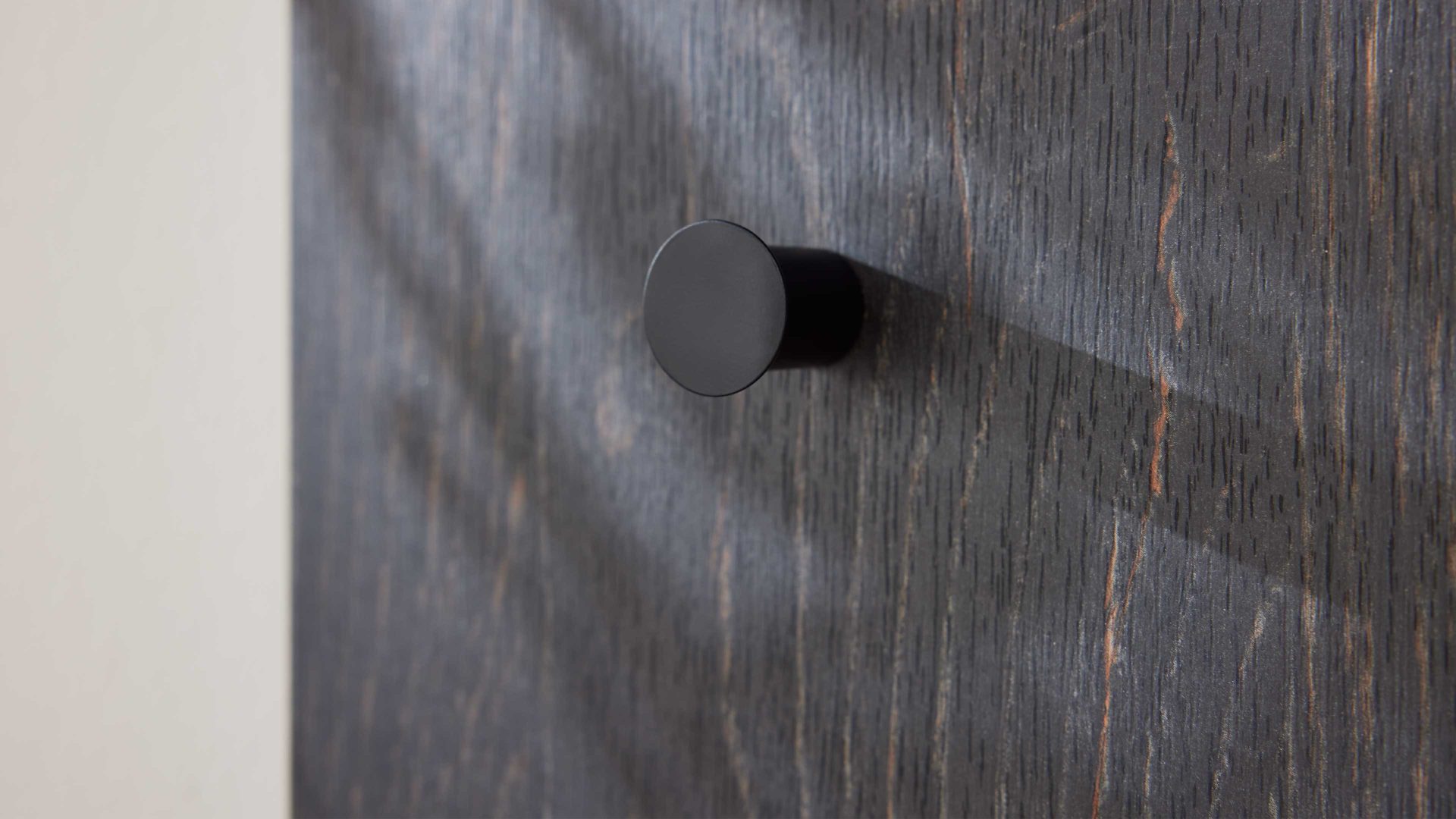 Wandgarderobe Interliving aus Holz in Schwarz Interliving Garderobe Serie 6012 - Wandgarderobe Räuchereiche - ca. 80 x 180 cm