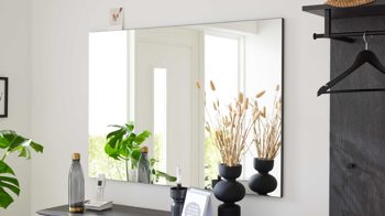 Wandspiegel Interliving aus Spiegel in Schwarz Interliving Garderobe Serie 6012 - Garderobenspiegel Räuchereiche - ca. 120 x 82 cm