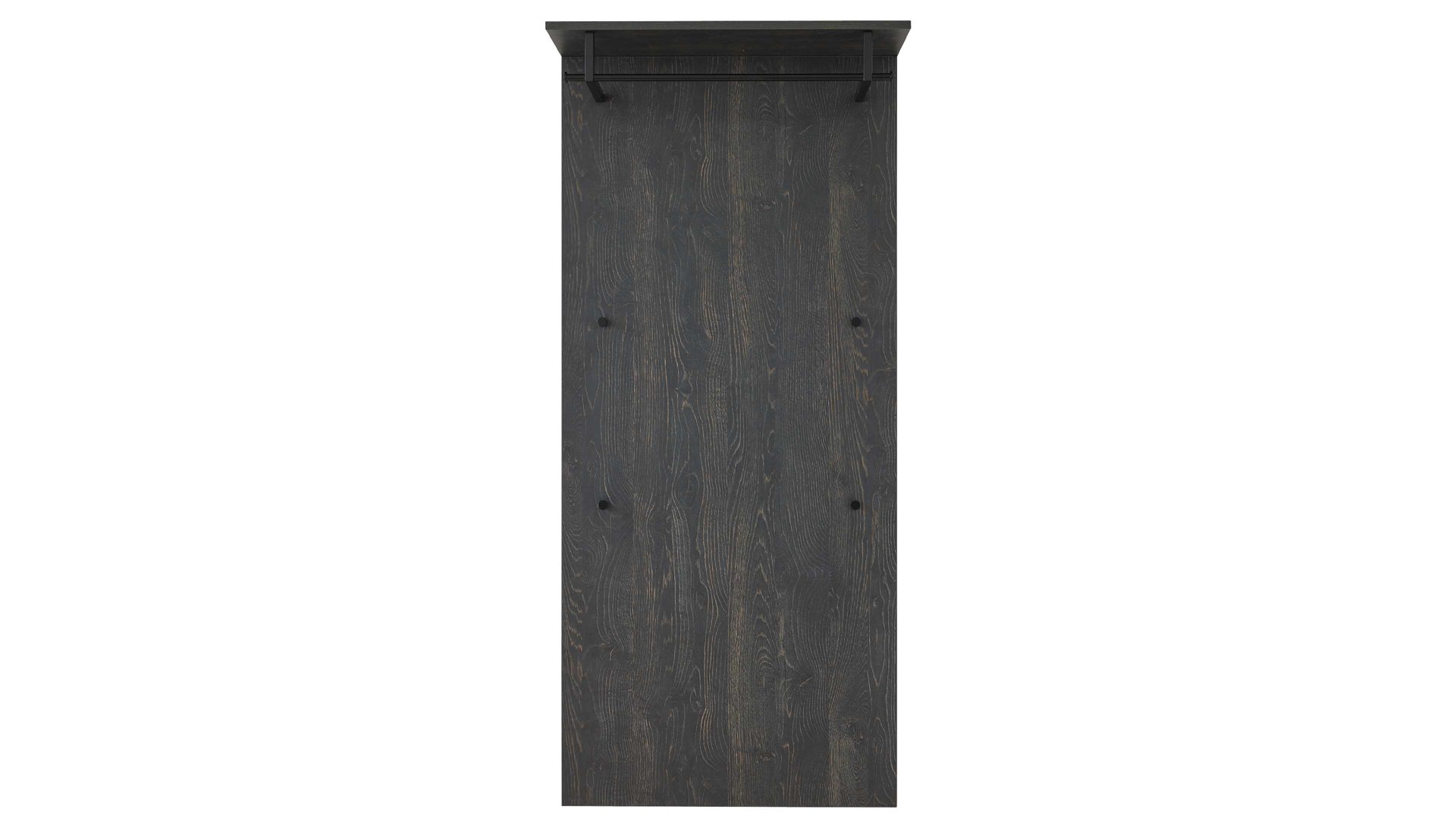 Wandgarderobe Interliving aus Holz in Schwarz Interliving Garderobe Serie 6012 - Wandgarderobe Räuchereiche - ca. 80 x 180 cm