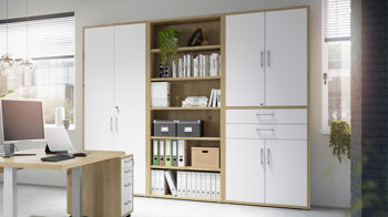 Türen-Set Mäusbacher i.i. aus Holz in Weiß Büroprogramm Big Profi Office - 2er-Set Türen Weiß - zwei Türen, ca. 77 x 104 cm