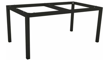 Gartentisch Stern® aus Metall in Schwarz STERN® Tischsystem - Tischgestell mattschwarzes Aluminium - ca. 130 x 80 cm