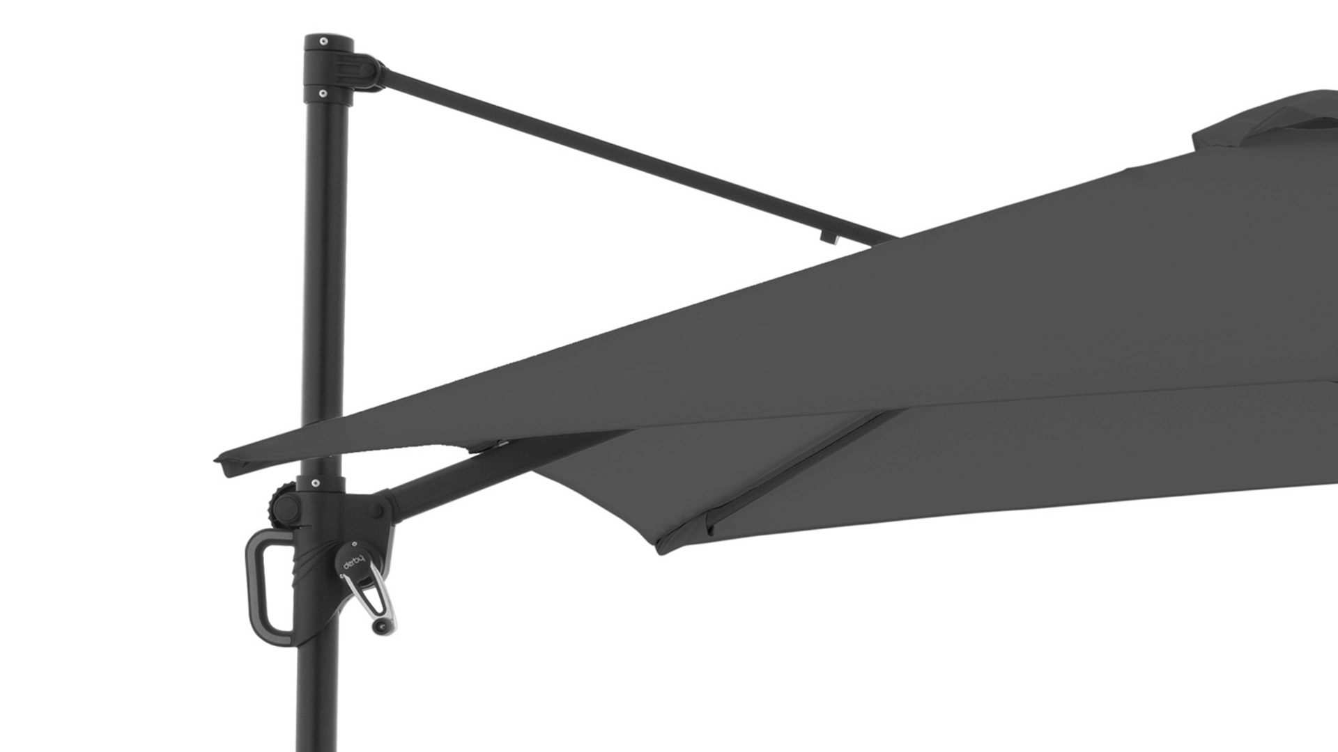 Sonnenschirm Doppler® aus Kunstfaser in Anthrazit doppler® Pendel-Sonnenschirm Basic anthrazitfarbene Bespannung – ca. 245 x 245 cm