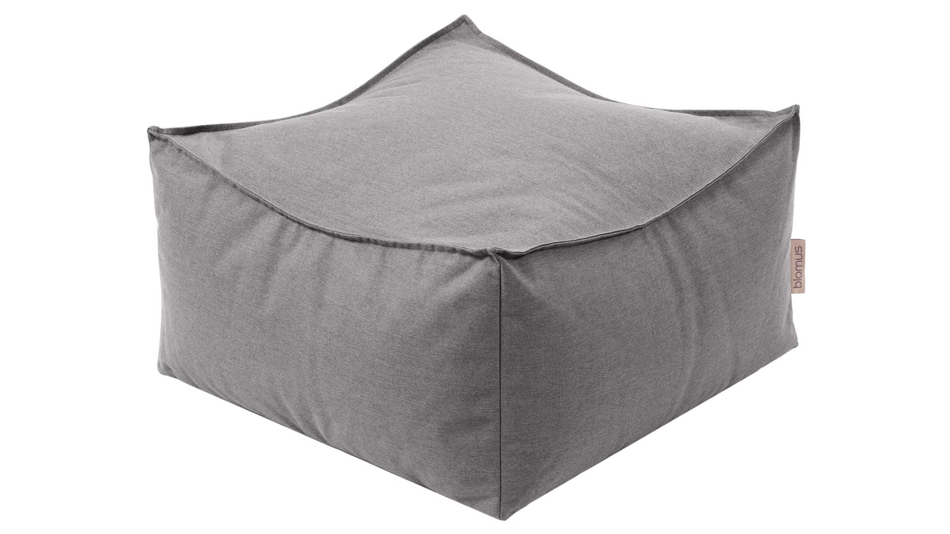 Sitzsack-Hocker Blomus aus Kunstfaser in Grau blomus Outdoor Lounge-Hocker Stay steinfarbene Kunstfaser – ca. 60 x 60 cm