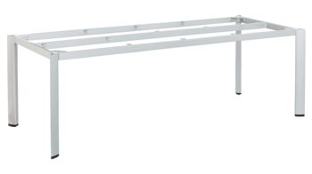 Gartentisch Kettler aus Metall in Silber KETTLER Tischgestell Serie Edge silberfarbenes Aluminium - ca. 220 x 95 cm