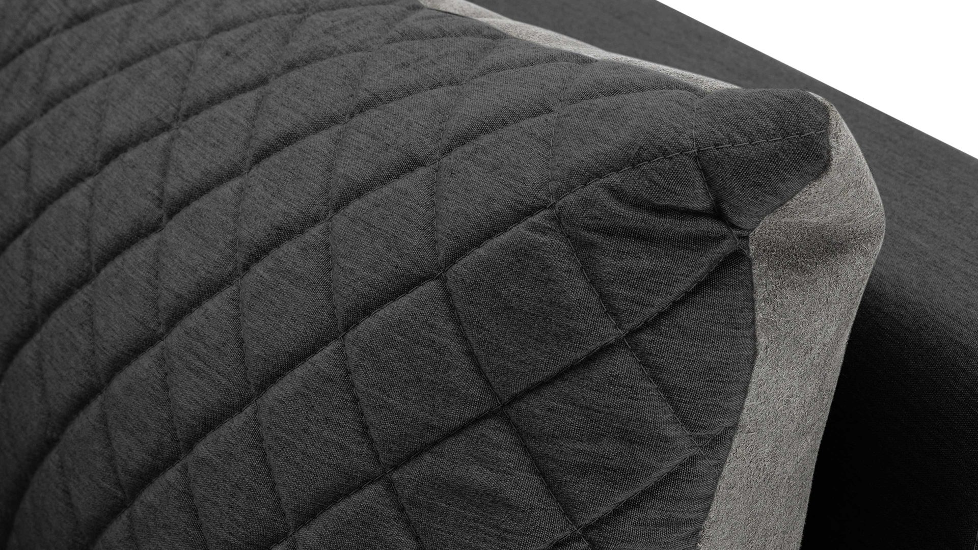 Gartenstuhl /-sessel Kettler aus Kunstfaser in Schwarz KETTLER Lounge Serie Ego Modular - rechtes Abschlusselement rußfarbener Bezug 7700 & anthrazitfarbenes Aluminium - Breite ca. 92 cm
