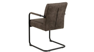 Schwingstuhl Actona group aus Stoff in Anthrazit Schwingstuhl Adele anthrazitfarbener Stoffbezug Preston 96 FR & schwarzes Metallgestell