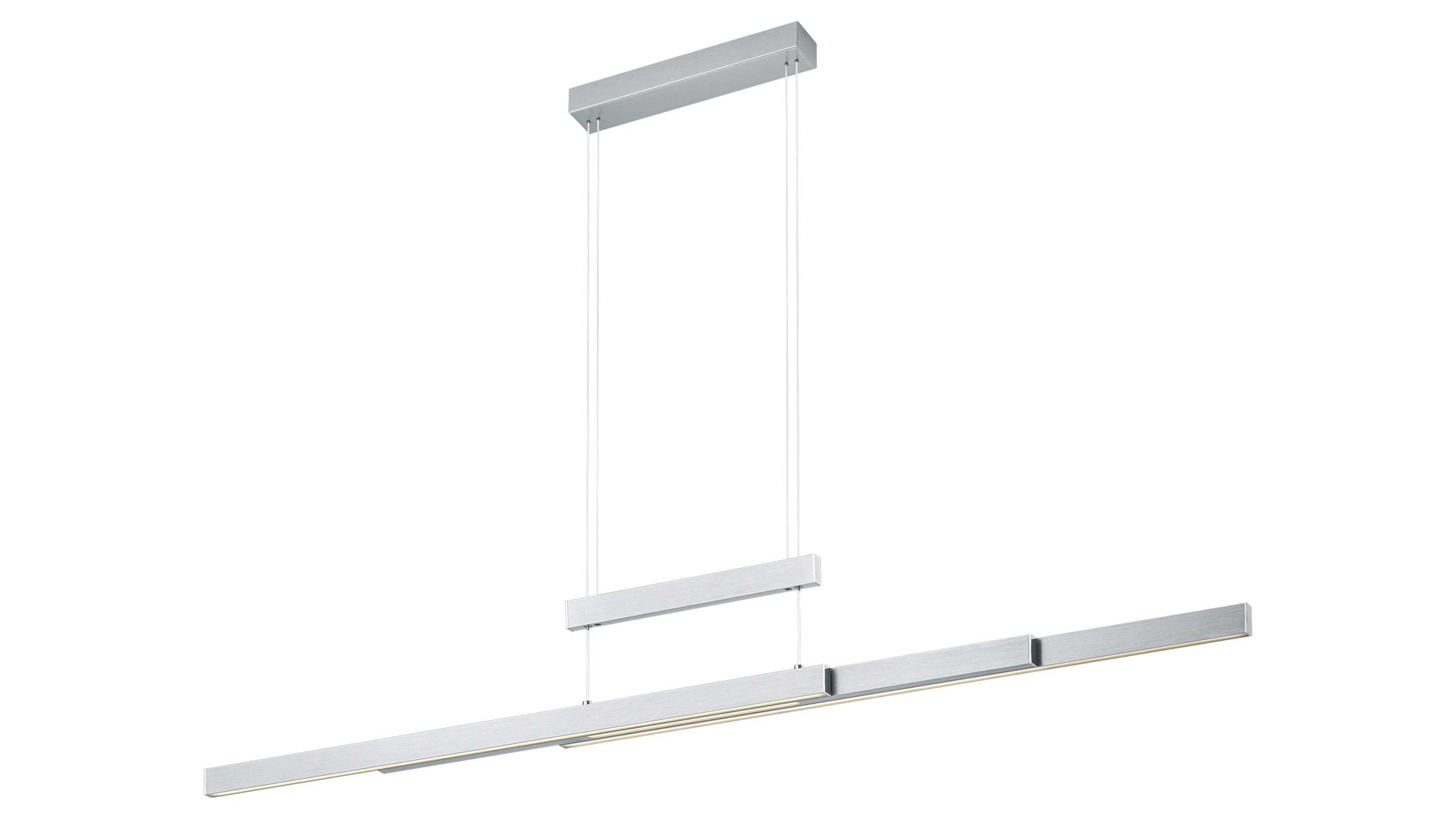 Pendelleuchte Trio lighting for you aus Metall in Nickel TRIO Leuchten Serie Trajan nickelfarbenes Metall - Länge ca. 151 cm