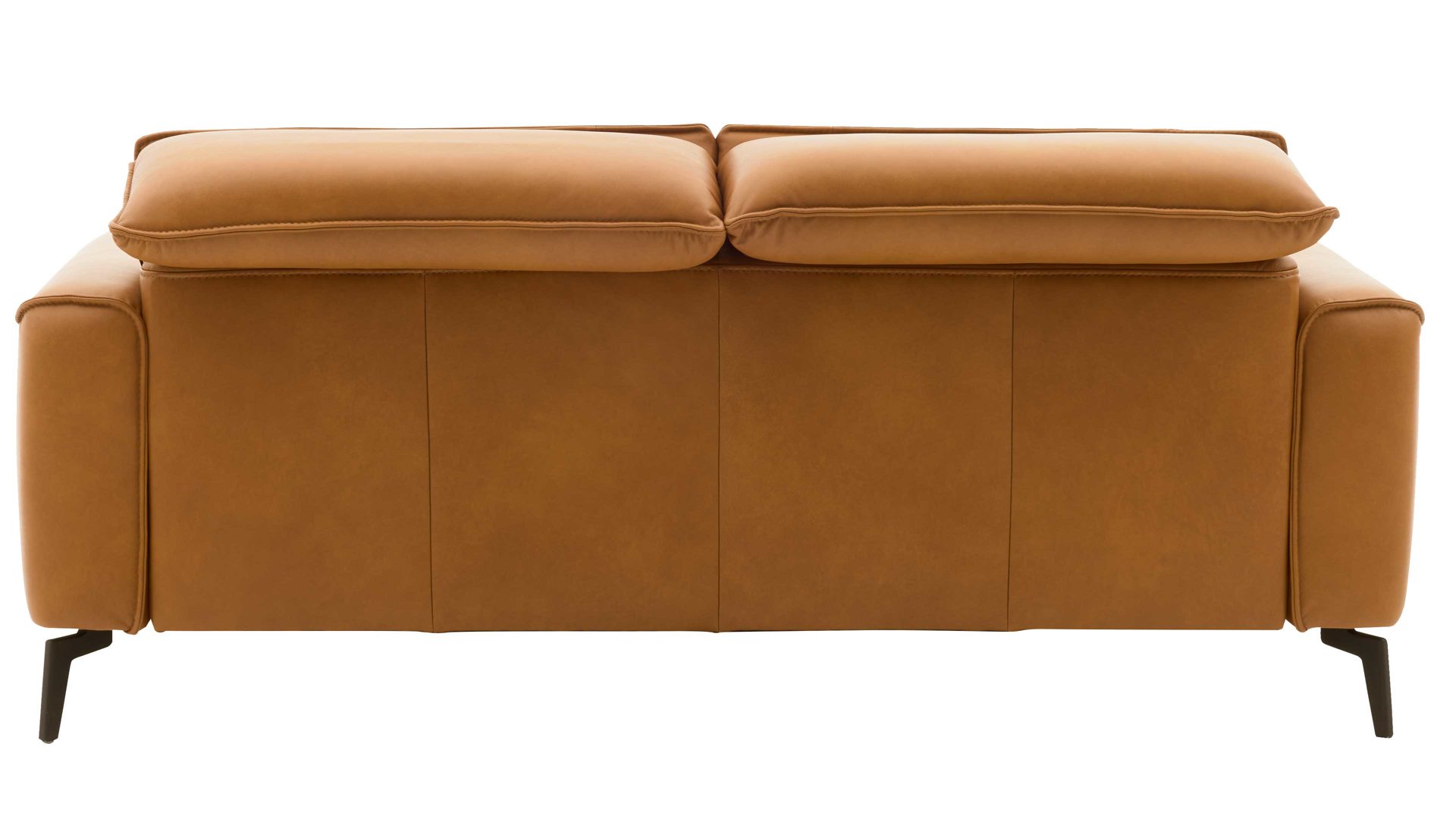 Zweisitzer Interliving aus Leder in Hellbraun Interliving Sofa Serie 4061 - Zweisitzer 2KV parkettfarbenes Leder Torro & schwarze Metallfüße - Länge ca. 160 cm