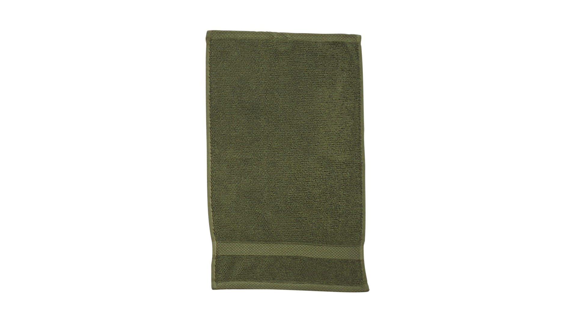 Gästehandtuch Done.® aus Stoff in Dunkelgrün done.® Gästehandtuch Deluxe für Ihre Heimtextilien khakifarbene Baumwolle – ca. 30 x 50 cm