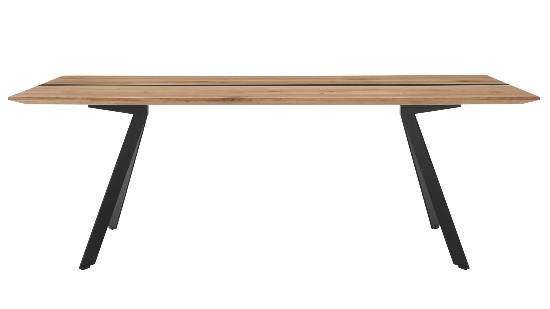 Esstisch Interliving aus Holz in Holzfarben Interliving Esszimmer Serie 5605 – Esstisch Charakter-Eiche & schwarzes Eisen - ca. 180 x 100 cm