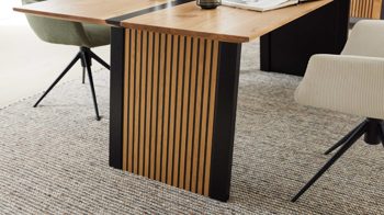 Esstisch Interliving aus Holz in Holzfarben Interliving Esszimmer Serie 5605 – Esstisch 7823 Charakter-Eiche & Schwarz - ca. 220 x 100 cm