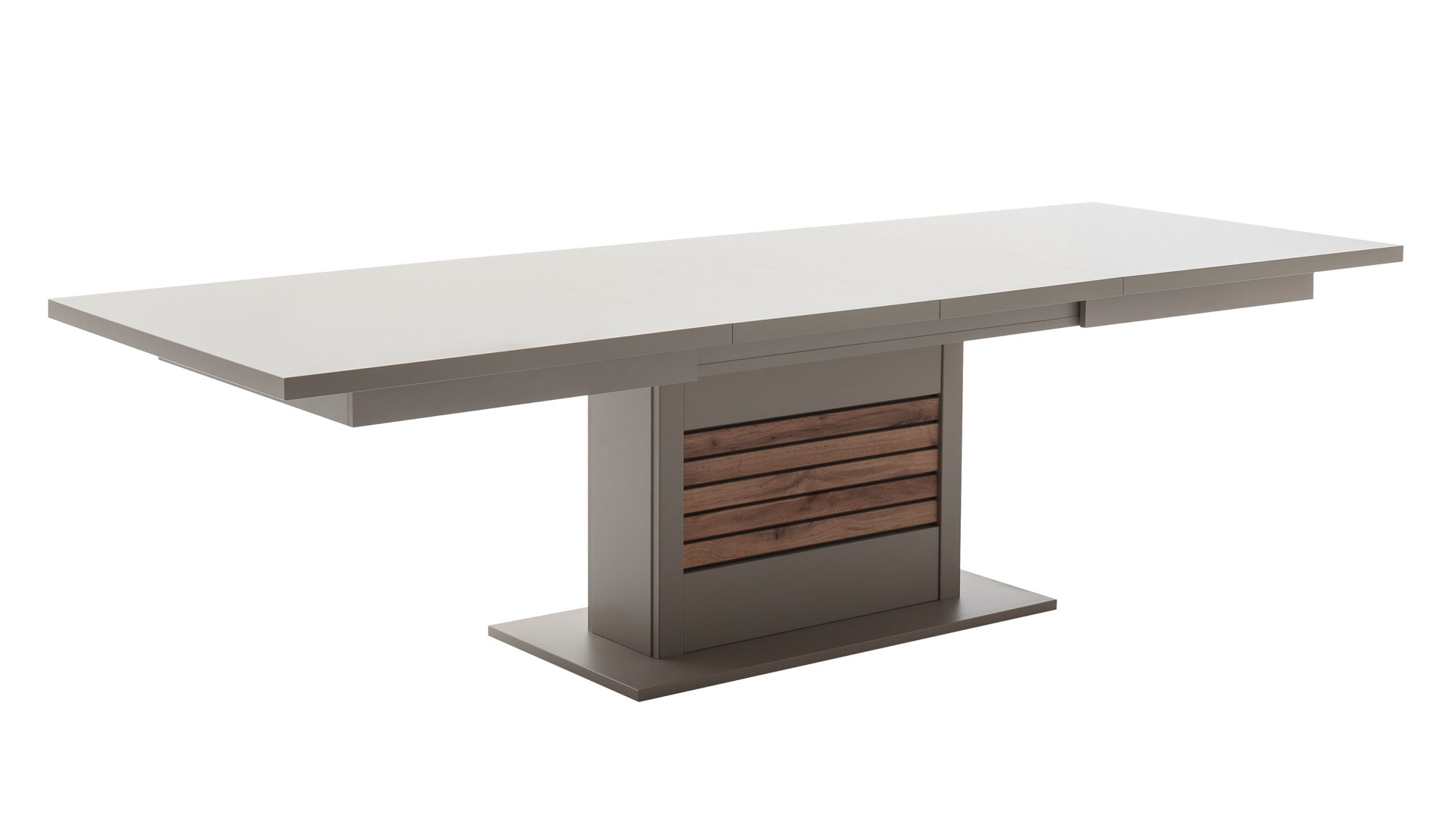 Auszugtisch PARTNERRING COLLECTION aus Holz in Dunkelgrau PARTNERRING COLLECTION Wohnprogramm Lüttich - Auszugtisch Basaltgrau & Wotan Eiche – ca. 180 - 280 x 100 cm