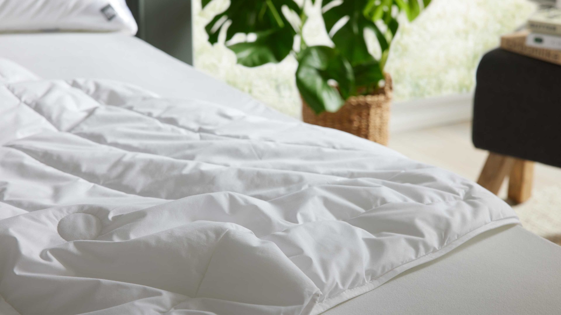 Faserdecke Interliving aus Stoff in Weiß Interliving Bettdecke Serie 9202 - Monodecke extraleicht, ca. 400 g - ca. 155 x 200 cm