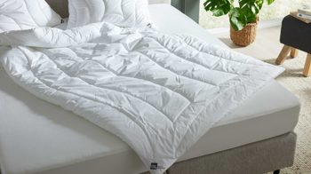 Faserdecke Interliving aus Stoff in Weiß Interliving Bettdecke Serie 9202 - Duodecke normal, ca. 700 g - ca. 135 x 200 cm