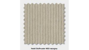 Sofa Freistil aus Stoff in Grau Beige ROLF BENZ freistil 187 Polstergarnitur Eckgarnitur - FREI PLANBAR - Cord 4603 naturgrau, ca. 280 x 185 cm, Füsse Kunststoff