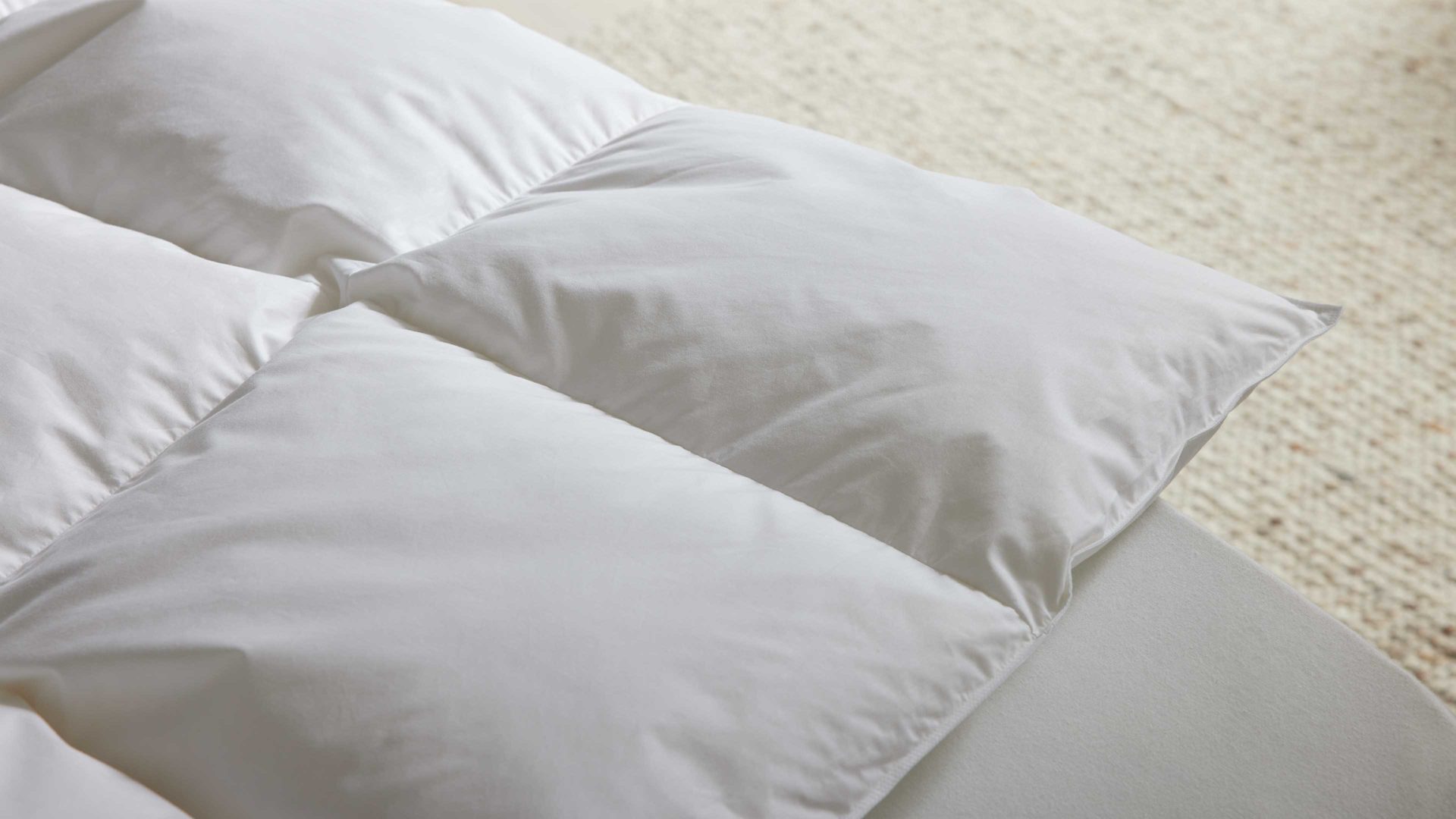 Daunendecke Interliving aus Stoff in Weiß Interliving Bettdecke Serie 9204 - Daunendecke als Cassettendecke normal, ca. 720 g Daunen - ca. 155 x 200 cm