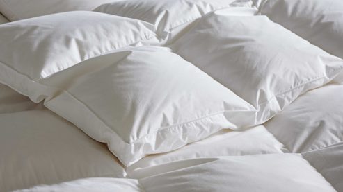 Daunendecke Interliving aus Stoff in Weiß Interliving Bettdecke Serie 9204 - Daunendecke als Winterbett warm, ca. 1.060 g Daunen - ca. 155 x 220 cm