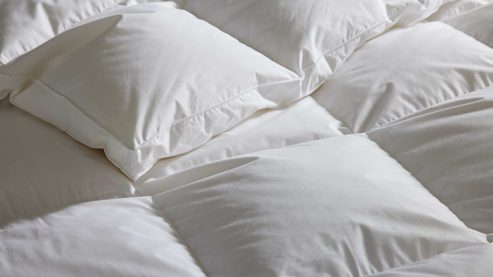 Daunendecke Interliving aus Stoff in Weiß Interliving Bettdecke Serie 9204 - Daunendecke als Winterbett warm, ca. 960 g Daunen - ca. 155 x 200 cm