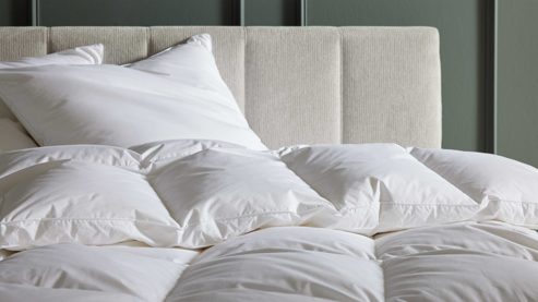 Daunendecke Interliving aus Stoff in Weiß Interliving Bettdecke Serie 9204 - Daunendecke als Winterbett warm, ca. 1.060 g Daunen - ca. 155 x 220 cm