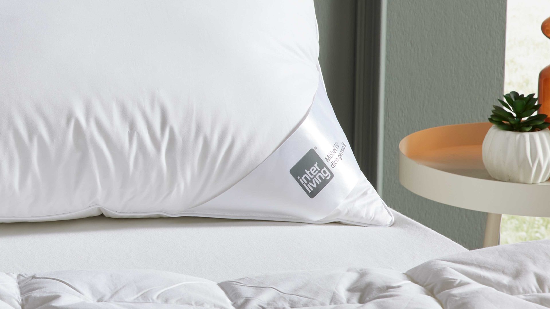 Kopfkissen Interliving aus Stoff in Weiß Interliving Kopfkissen Serie 9205 - 3-Kammerkissen ca. 640 g - ca. 40 x 80 cm