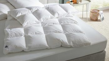 Daunendecke Interliving aus Stoff in Weiß Interliving Bettdecke Serie 9205 - Daunendecke als Aussenstegdecke warm, ca. 1.010 g Daunen - ca. 155 x 220 cm