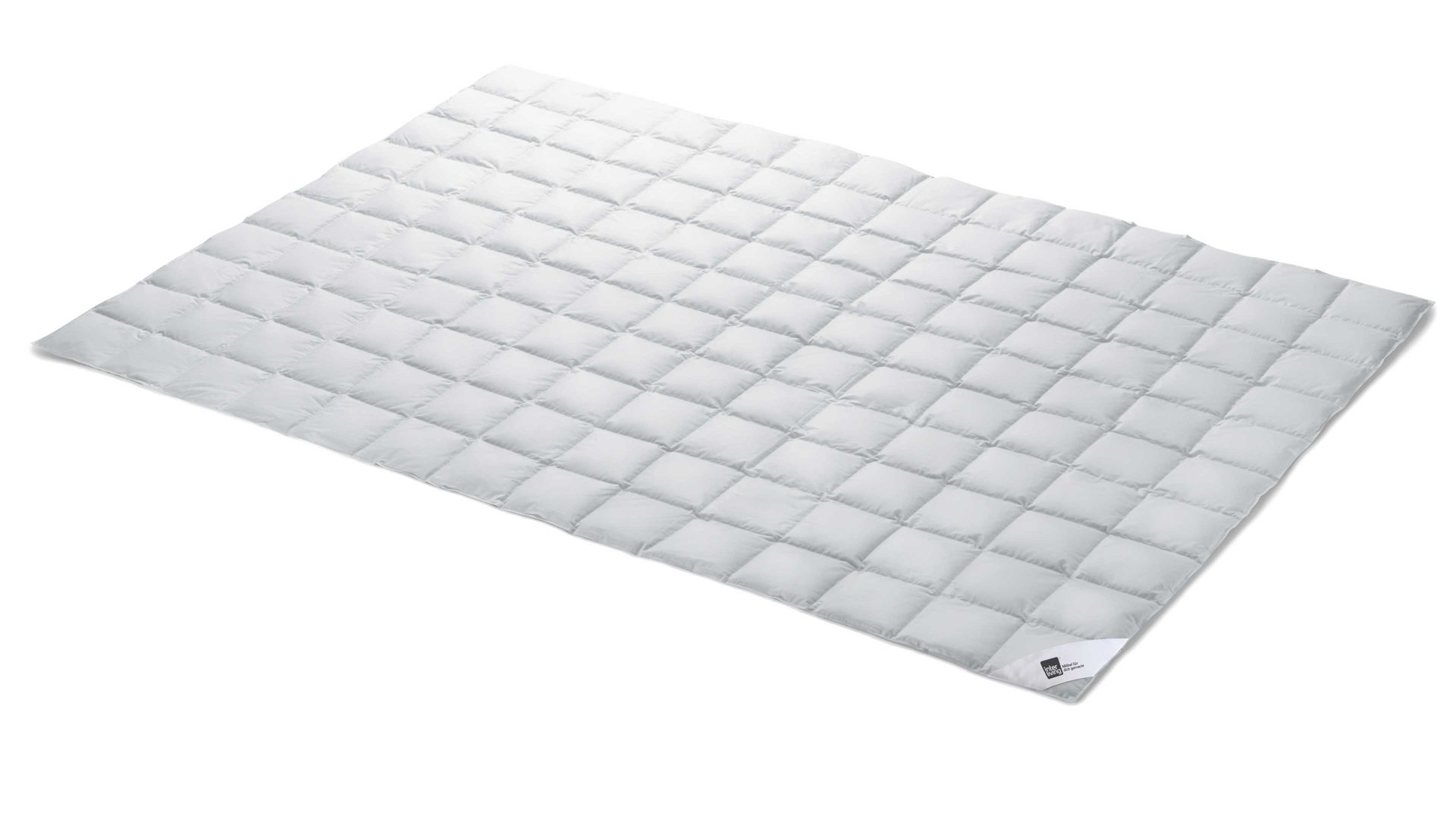 Daunendecke Interliving aus Stoff in Weiß Interliving Bettdecke Serie 9205 - Daunendecke als Sommerbett extraleicht, ca. 390 g Daunen - ca. 240 x 220 cm