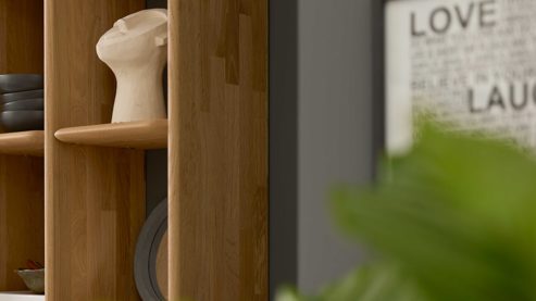 Seitenstollen Interliving aus Holz in Holzfarben Interliving Wohnzimmer Serie 2028 - Stollen Wildeiche - Höhe ca. 206 cm