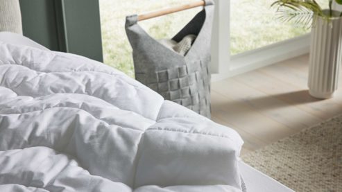 Bettdecke Interliving aus Stoff in Weiß Interliving Betten-Set Serie 9210 Fasern, zweiteilig - ca. 135 x 200 cm