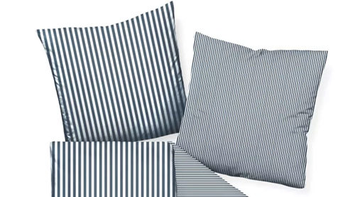 Bettwäsche-Set Janine® aus Naturfaser in Blau Janine® Bettwäsche-Set Atlantik - ca. 200 x 200 cm