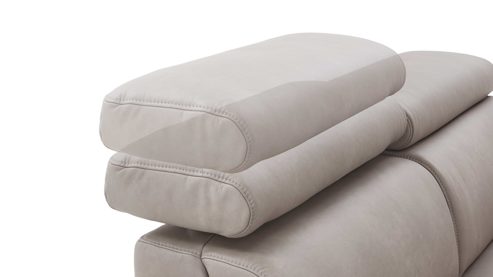 2,5-Sitzer comfortmaster besser sitzen, liegen, leben aus Leder in Grau Comfortmaster Spektra 1182 - 2,5-Sitzer mit vielen Funktionen stahlfarbenes LongLife-Leder LG 24 & Metallkufen - Länge ca. 220 cm