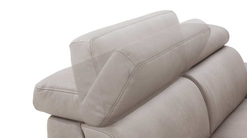 2,5-Sitzer comfortmaster besser sitzen, liegen, leben aus Leder in Grau Comfortmaster Spektra 1182 - 2,5-Sitzer mit vielen Funktionen stahlfarbenes LongLife-Leder LG 24 & Metallkufen - Länge ca. 220 cm
