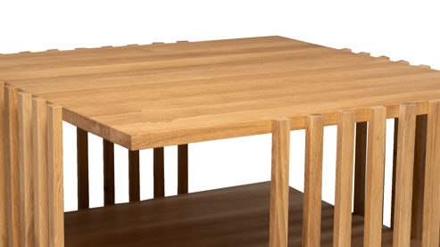 Couchtisch M2 kollektion aus Holz in Holzfarben Couchtisch Malik Wildeiche - ca. 75 x 75 cm