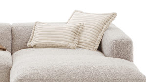 Ecksofa Gutmann factory® aus Stoff in Weiß Lounge-Polstermöbel Aversa - Ecksofa weiße Bezüge 806.55 & 834.55 - Stellfläche ca. 280 x 175 cm