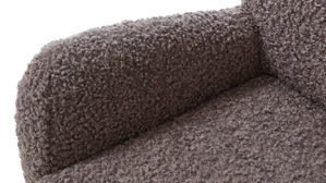 Ohrensessel Gutmann factory® aus Stoff in Grau Lounge-Polstermöbel Aversa - Ohrensessel grauer Bezug 806.17 & schwarze Metallfüße