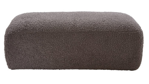 Polsterhocker Gutmann factory® aus Stoff in Grau Lounge-Polstermöbel Aversa - XXL-Hocker grauer Bezug 806.17 - ca. 120 x 60 cm