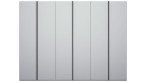 Kleiderschrank Rauch aus Holz in Hellgrau rauch ORANGE Schranksystem Skat - Kleiderschrank Seidengrau - sechs Türen, Breite ca. 301 cm