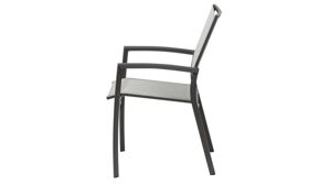 Gartenstuhl /-sessel Gautzsch aus Aluminium Kunstfaser in Anthrazit Grau siena garden Gartenstuhl Stapelsessel VELIA Gestell Aluminium anthrazit, Bezug Ranotex schwarz-grau