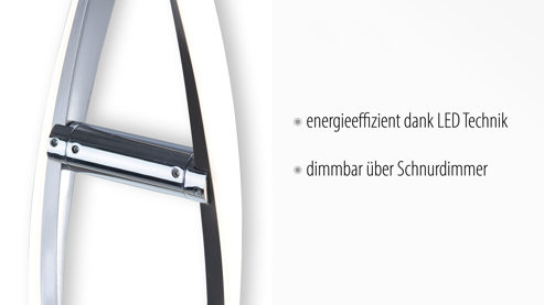 Stehleuchte Paul neuhaus aus Metall in Metallfarben Paul Neuhaus LED-Stehleuchte Polina Acryl, Metall & Stahl – Höhe ca. 135 cm