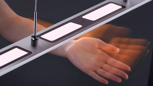 Pendelleuchte Paul neuhaus aus Metall in Metallfarben Paul Neuhaus LED-Pendelleuchte Nika Aluminium & Acrylglas – Länge ca. 100 cm